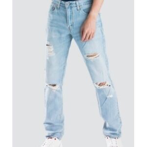 Levi's Men's Ripped Distressed Blue Jeans
